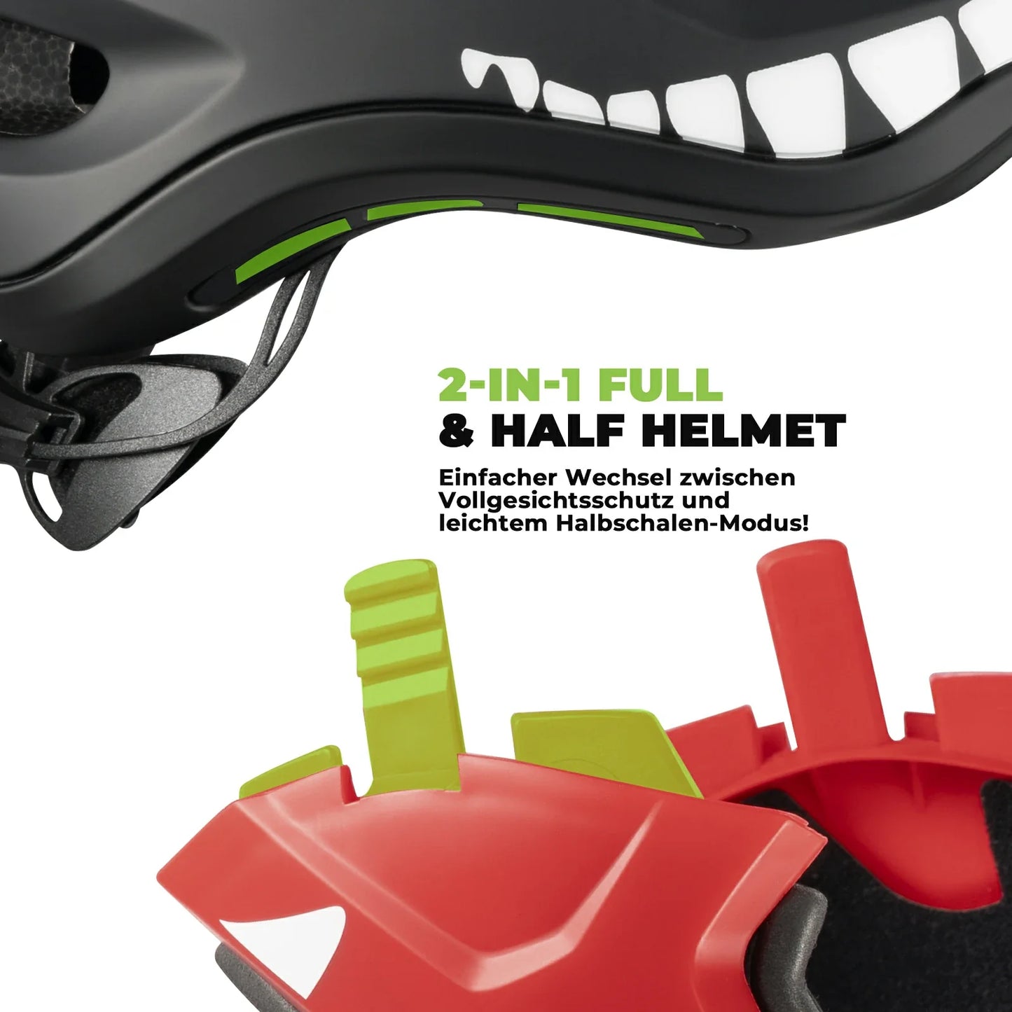 Kinderhelm Cartoon Integralhelm mit abnehmbarem Kinnschutz ROCKBROS