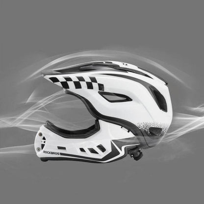 Kinderhelm Integralhelm mit Abnehmbare Kinnschutz für Jungen/Mädchen ROCKBROS