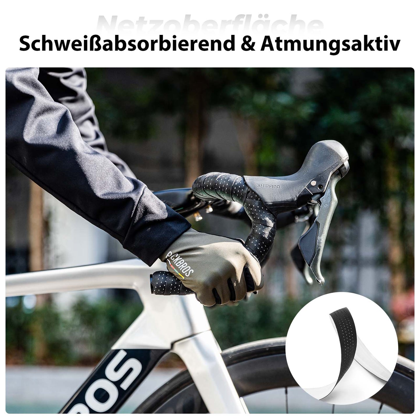 Lenkerband Rennrad Rutschfest Stoßdämpfer Griffband 2 Rollen ROCKBROS