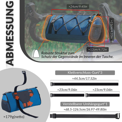 Lenkertasche Multifunktionale Fahrradlenkertasche mit Schultergurt 1,5L ROCKBROS