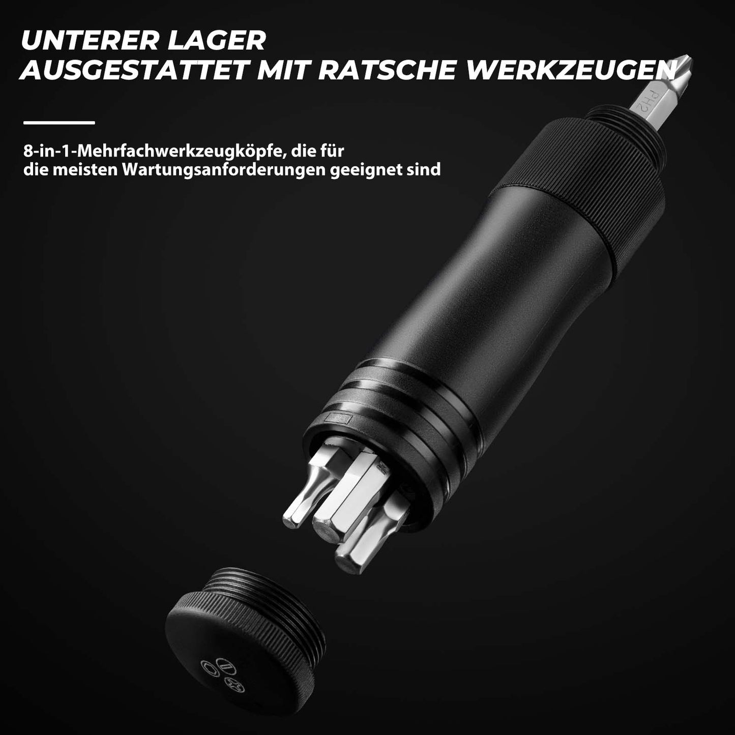 Mini Fahrrad Luftpumpe mit Ratschenschlüssel 80 PSI Aluminium ROCKBROS