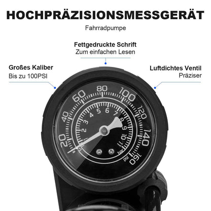 Mini Fußpumpen Luftpumpe mit Manometer ROCKBROS