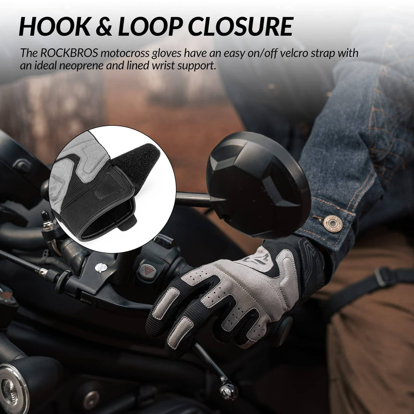 Motorradhandschuhe Winddichte Touchscreen Herren Handschuhe ROCKBROS