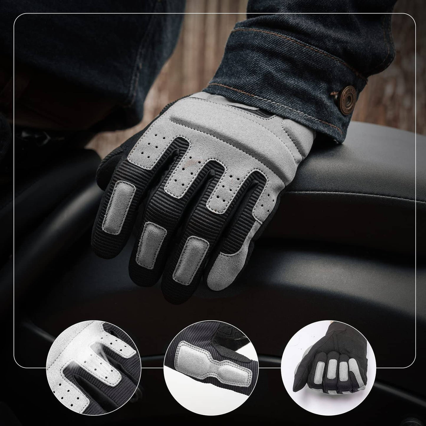 Motorradhandschuhe Winddichte Touchscreen Herren Handschuhe ROCKBROS