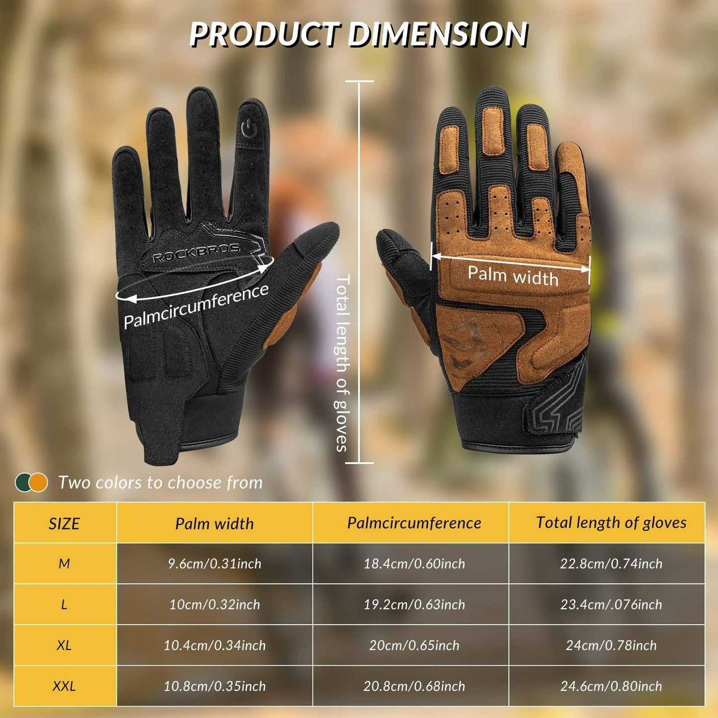 Motorradhandschuhe Winddichte Touchscreen Herren Handschuhe ROCKBROS