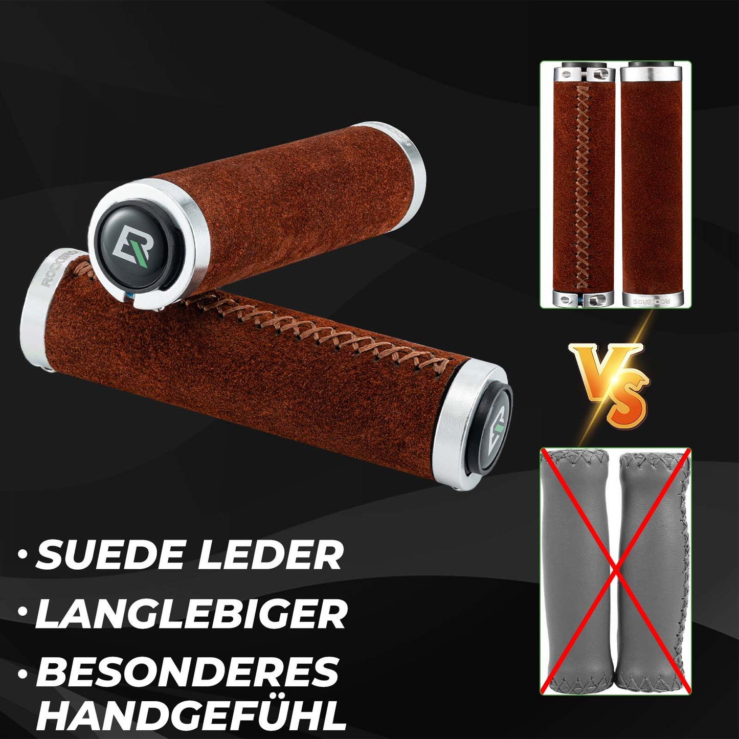 MTB Griffe Ergonomisch Lenkergriffe Rutschfester für 22 mm ROCKBROS