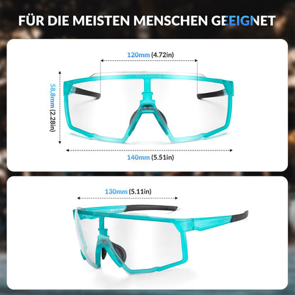 Photochrome Brille HD Fahrradbrille für Outdoor-Aktivitäten Blau ROCKBROS