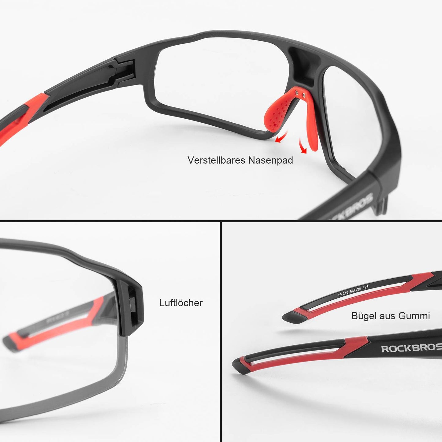 Photochrome Sonnenbrille für Outdoor-Aktivitäten Unisex ROCKBROS