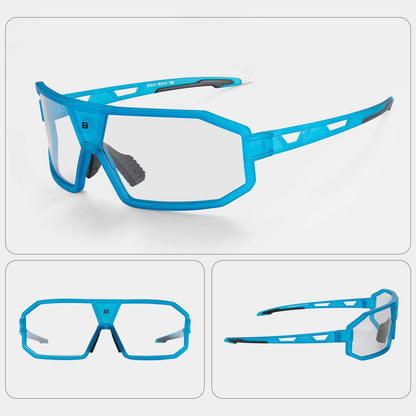 Photochrome Sonnenbrille UV400-Schutz Fahrradbrille Unisex Blau ROCKBROS