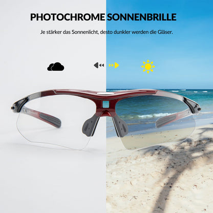 Photochromic Sportbrillen Mit Austauschbarem Elastischem Stirnband ROCKBROS