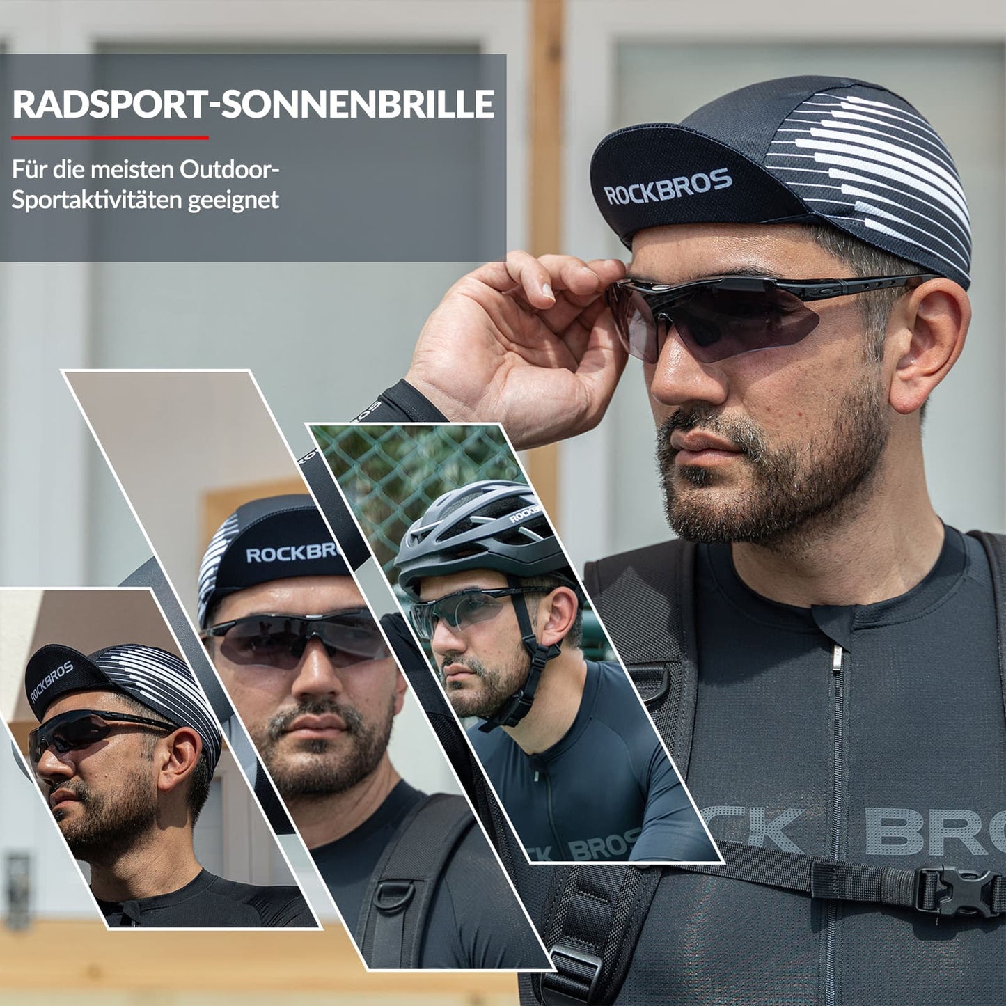 Photochromic Sportbrillen Mit Austauschbarem Elastischem Stirnband ROCKBROS