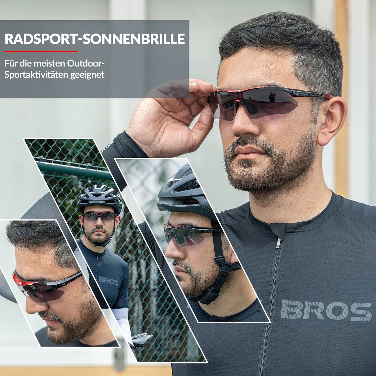 Photochromic Sportbrillen Mit Austauschbarem Elastischem Stirnband ROCKBROS