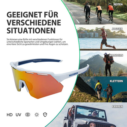 Polarisierte Fahrradbrille mit 4 Wechselgläser ROCKBROS
