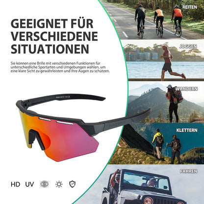 Polarisierte Fahrradbrille mit 4 Wechselgläser ROCKBROS