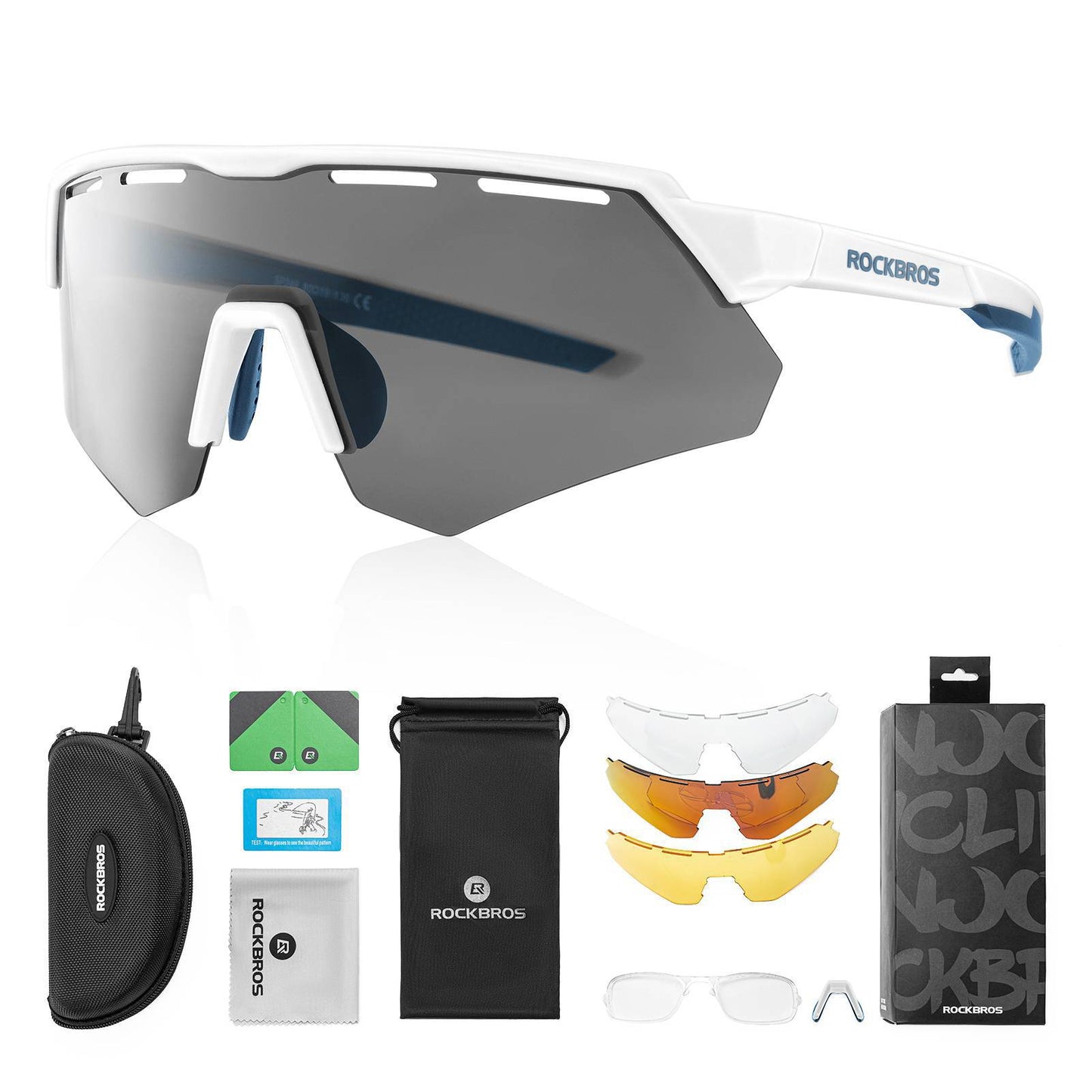Polarisierte Fahrradbrille mit 4 Wechselgläser ROCKBROS