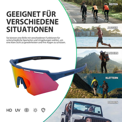 Polarisierte Fahrradbrille mit 4 Wechselgläser ROCKBROS
