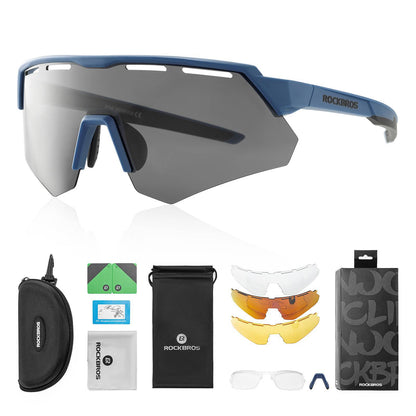 Polarisierte Fahrradbrille mit 4 Wechselgläser ROCKBROS