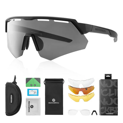 Polarisierte Fahrradbrille mit 4 Wechselgläser ROCKBROS