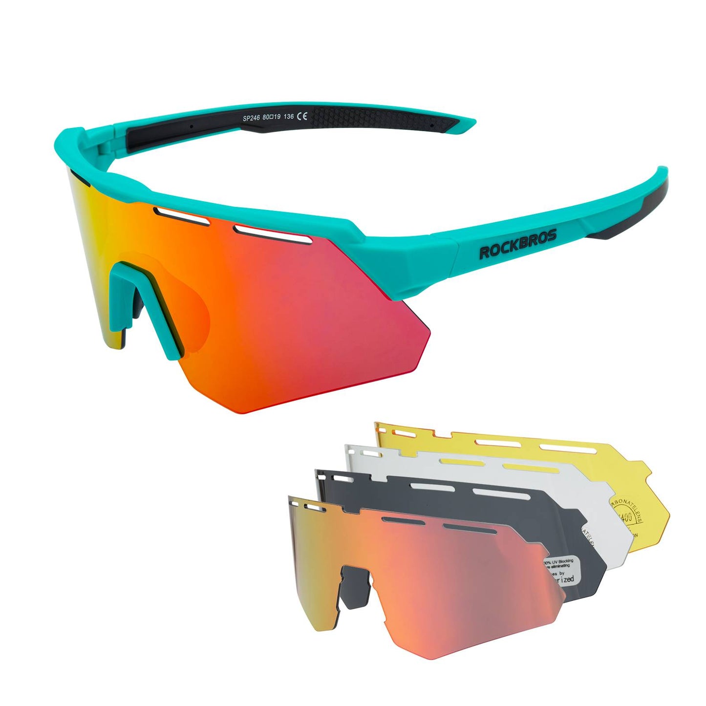 Polarisierte Fahrradbrille mit 4 Wechselgläser ROCKBROS