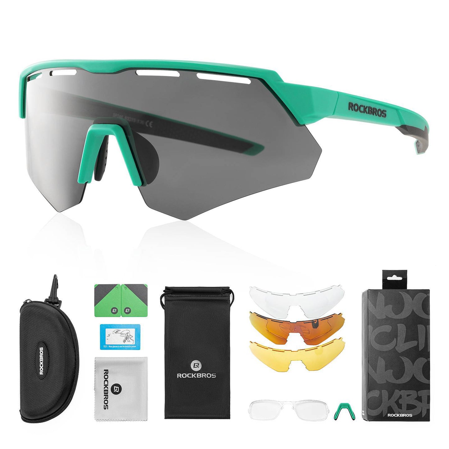 Polarisierte Fahrradbrille mit 4 Wechselgläser ROCKBROS