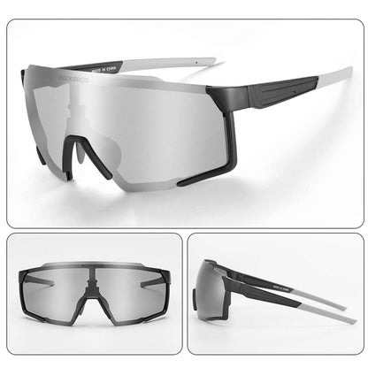 Polarisierte Sonnenbrille Fahrradbrille für Outdoor-Sport Schwarz ROCKBROS