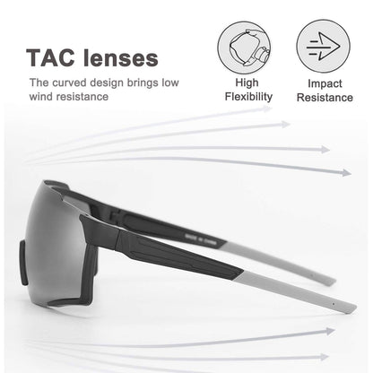 Polarisierte Sonnenbrille Fahrradbrille für Outdoor-Sport Schwarz ROCKBROS