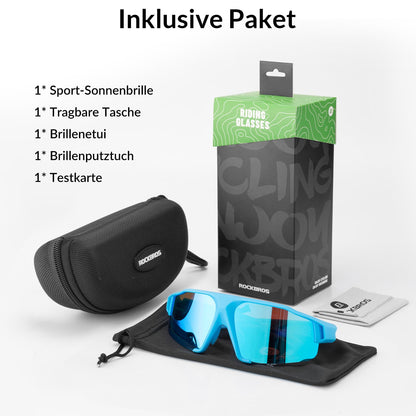 polarisierte Sonnenbrille mit UV400 Schutz Hellblau Unisex ROCKBROS