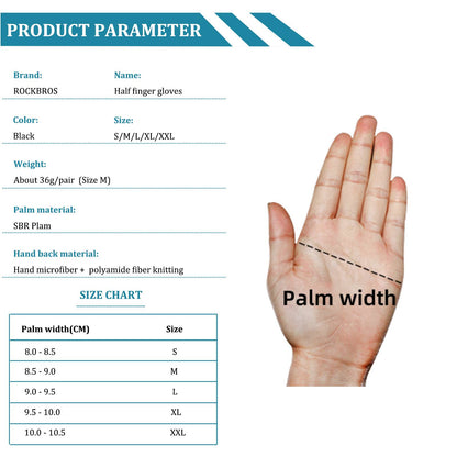 Radsport Halbfingerhandschuhe Universal Trainingshandschuhe ROCKBROS