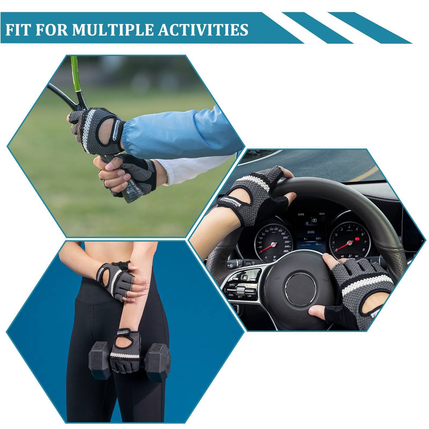 Radsport Halbfingerhandschuhe Universal Trainingshandschuhe ROCKBROS