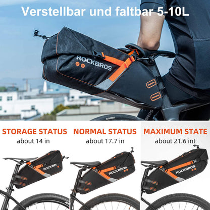 Satteltasche wasserdichte Fahrradtasche für MTB Rennrad10L ROCKBROS