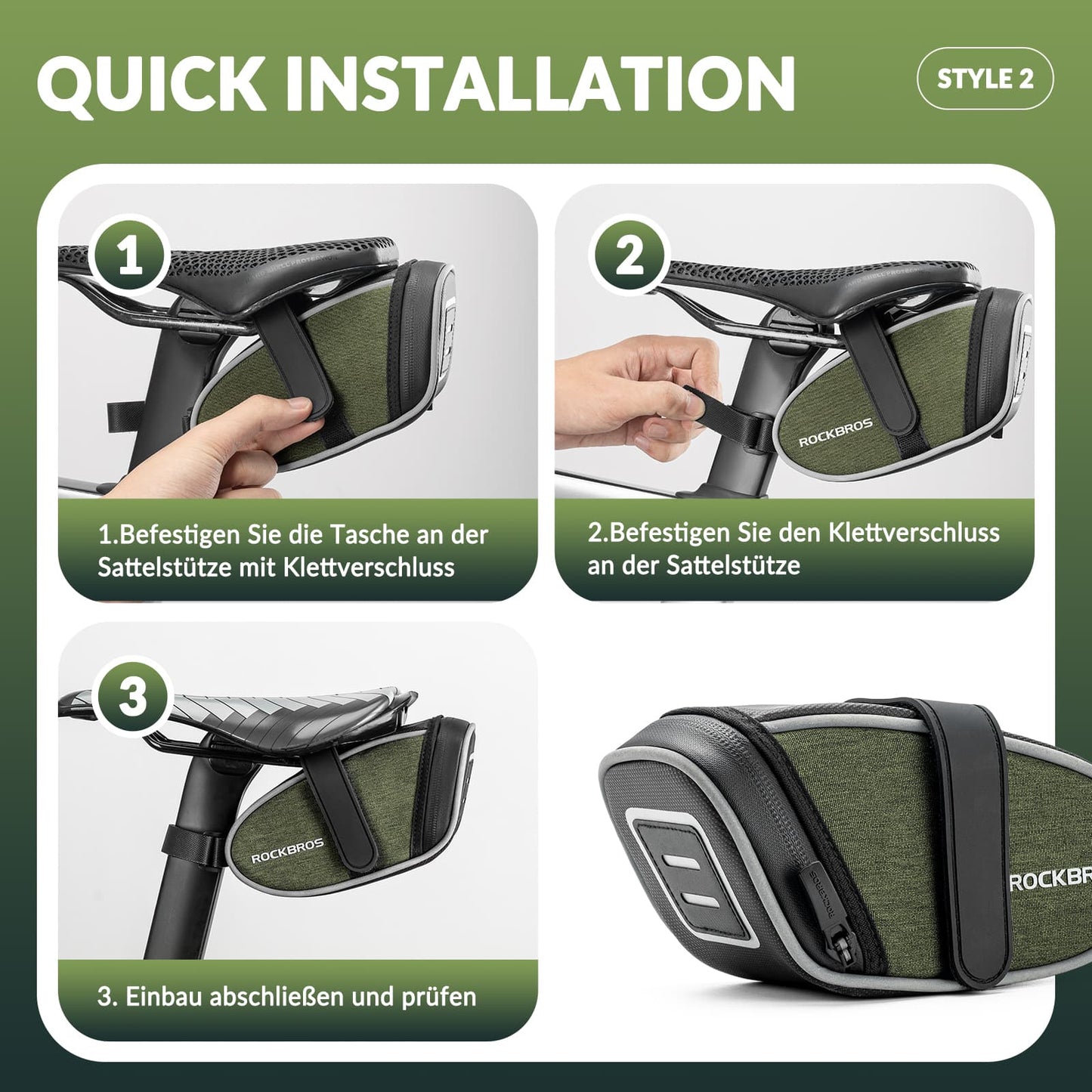 Satteltaschen Wasserabweisend Werkzeugtasche 2024 neuer Stil ROCKBROS