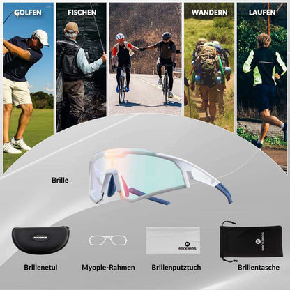 Sonnenbrille Fahrradbrille Selbsttönend Outdoor UV400 Schutz ROCKBROS