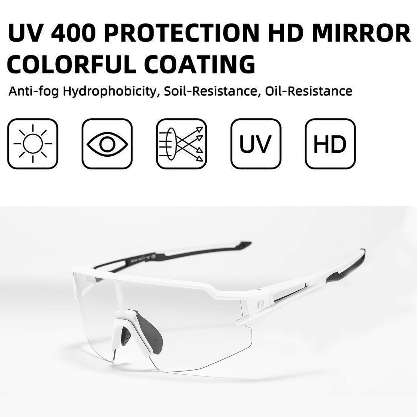Sonnenbrille für Männer & Frauen UV-Schutz Fahrradbrille ROCKBROS