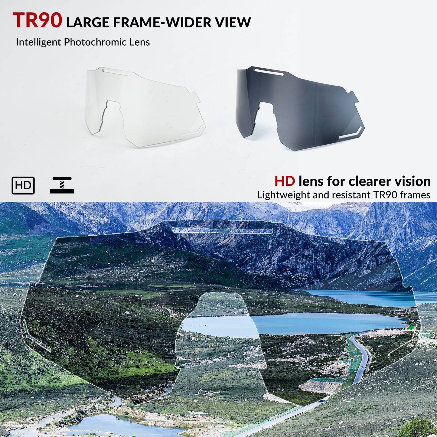 Sonnenbrille UV400 Schutz Radsportbrille für Damen/ Herren ROCKBROS
