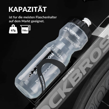Sport Trinkflasche 750ml Fahrrad Wasserflasche BPA-Frei ROCKBROS