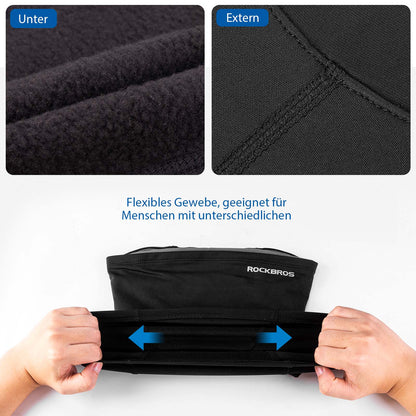 Sturmhaube winddichte Unterhelmmütze aus warmem Fleece Schwarz ROCKBROS