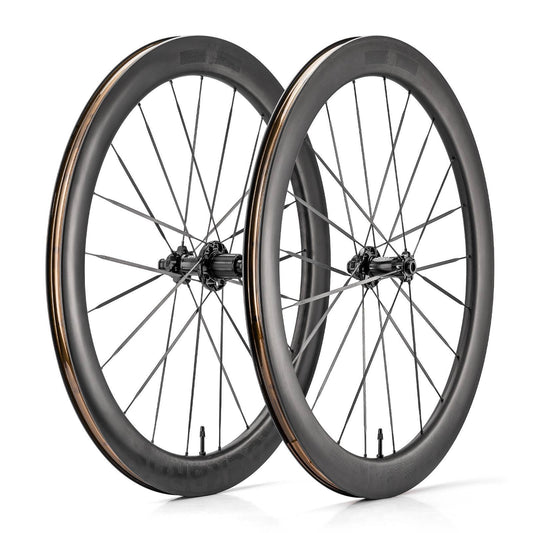 T700 Carbon Laufradsatz 55mm Scheibenbremse Steckachse Laufrad Set für Rennrad Inklusive Vakuum-Reifenkissen ROCKBROS