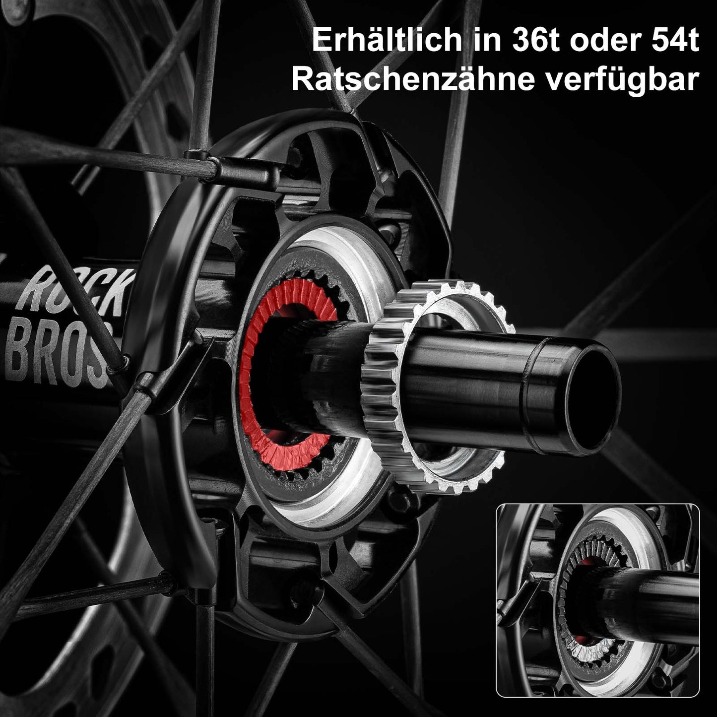 T700 Carbon Laufradsatz 55mm Scheibenbremse Steckachse Laufrad Set für Rennrad Inklusive Vakuum-Reifenkissen ROCKBROS