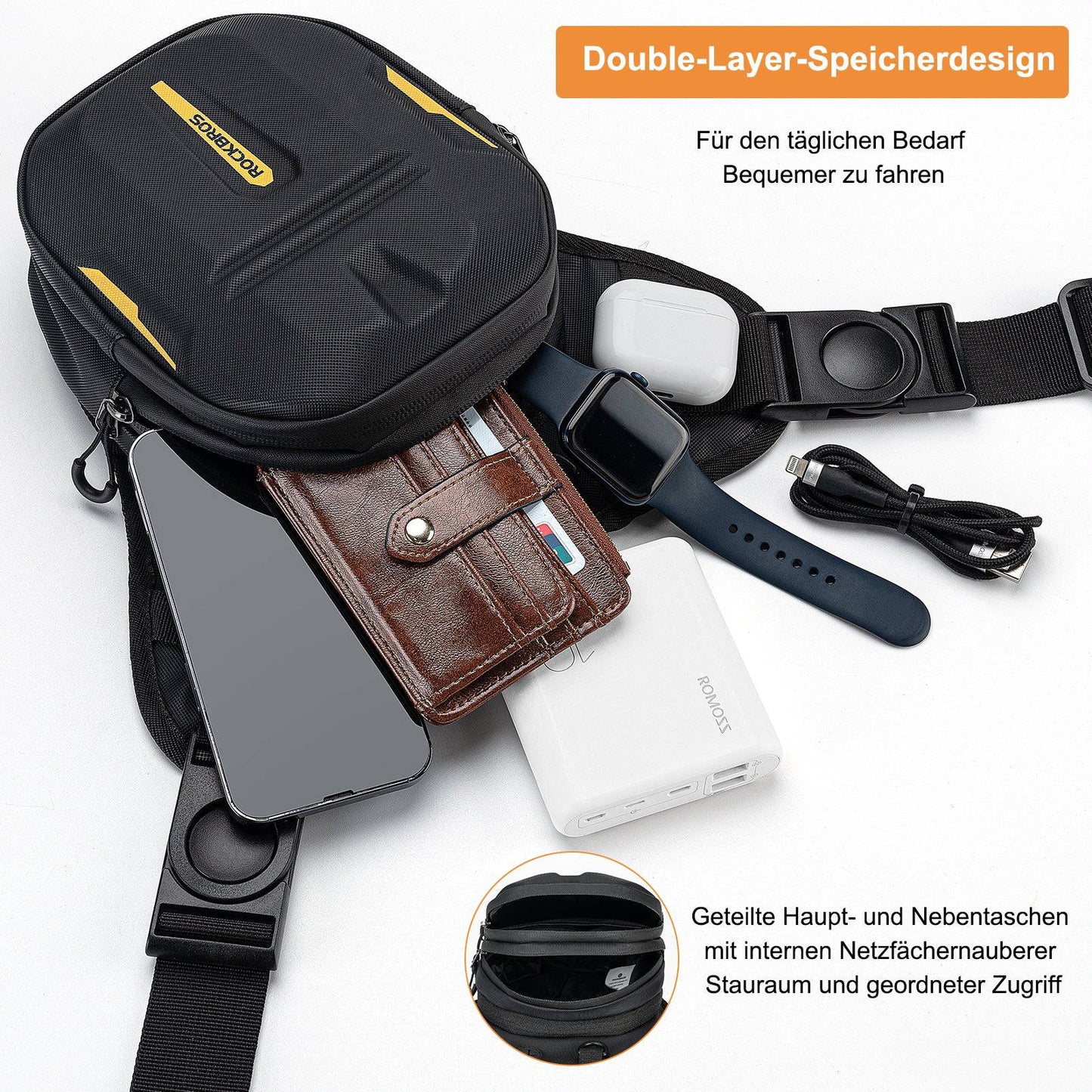 Tankrucksack Magnet Motorrad Beintasche mit Schultertragegurt ROCKBROS