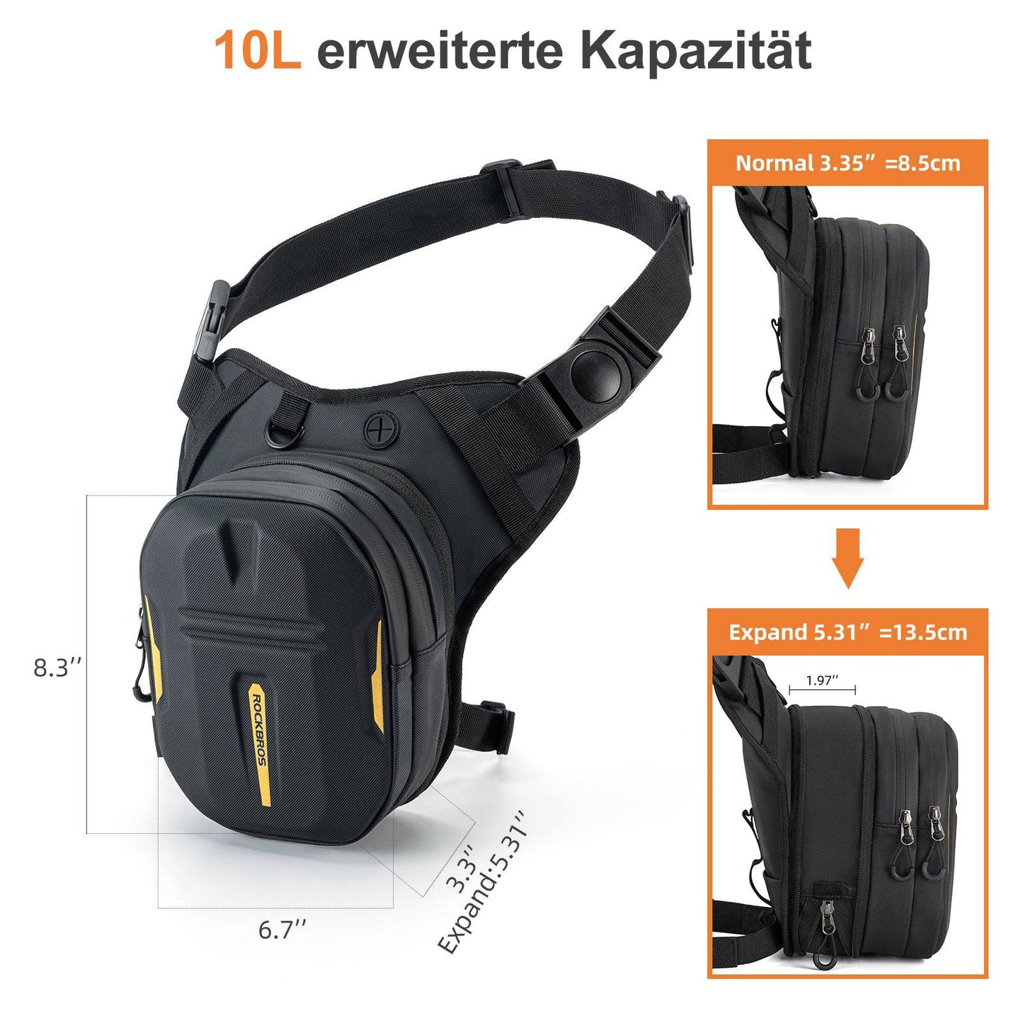 Tankrucksack Magnet Motorrad Beintasche mit Schultertragegurt ROCKBROS