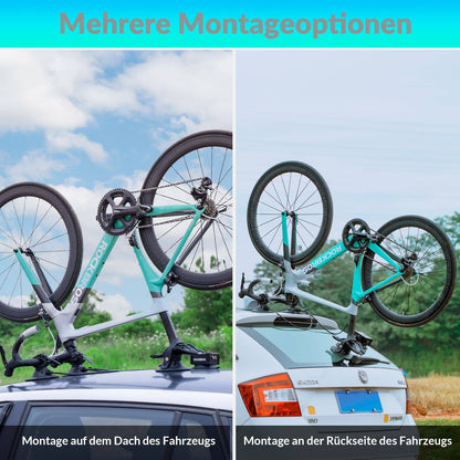 Tragbar Fahrradträger elektrisch Fahrrad Dachträger mit Saugnapf ROCKBROS