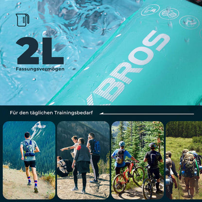Trinkblase 2L mit Trinkschlauch Leichte TPU Wasserblase ROCKBROS