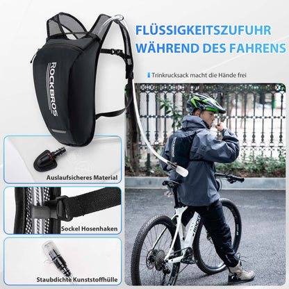 Ultraleicht Trinkblase Rucksack Fahrradrucksack mit Trinksystem 2L ROCKBROS