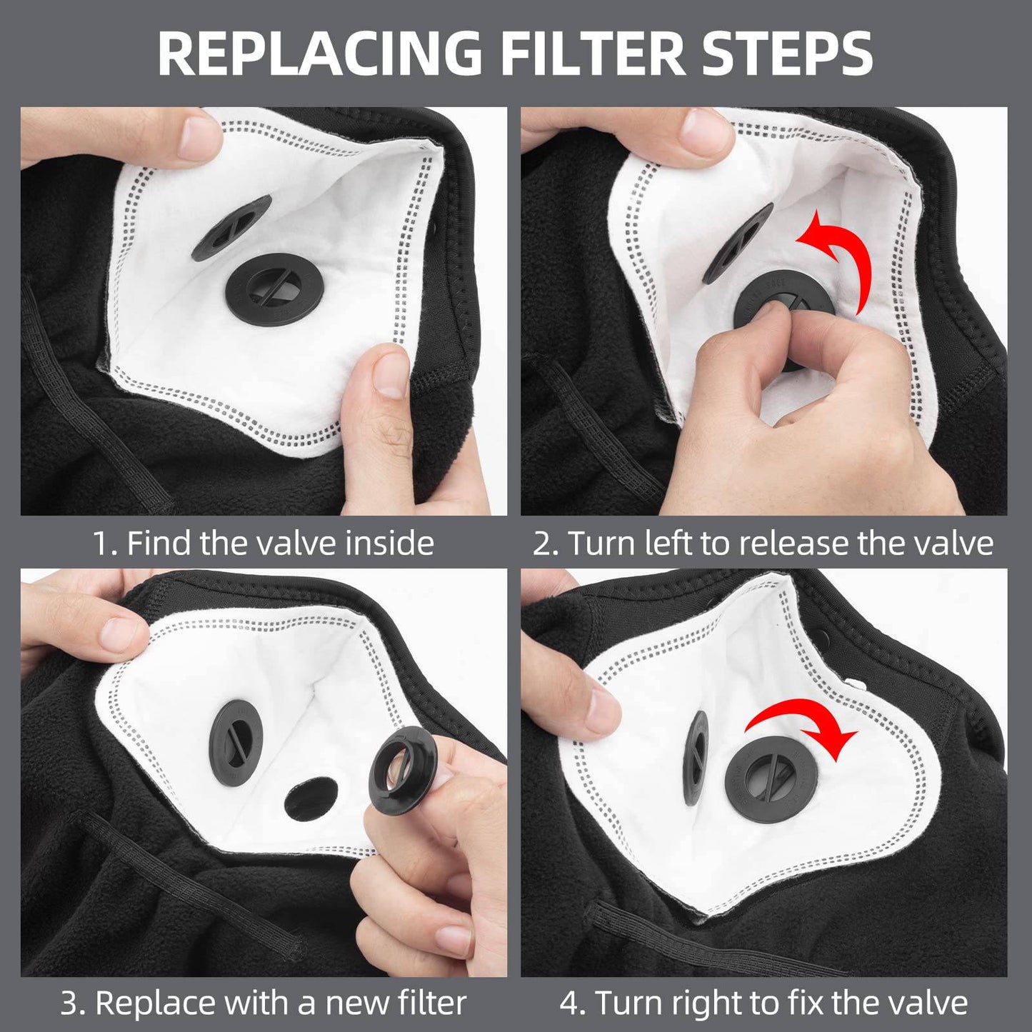 Winddicht & Staubdicht Sturmhaube Balaclava Winter Halswärmer ROCKBROS