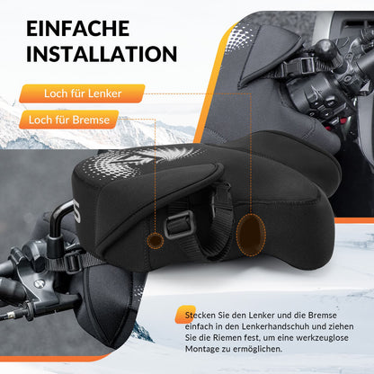 Winter Lenkerstulpen Winddicht Motorrad Handschuhe Schwarz ROCKBROS