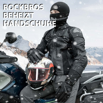 Winter Skihandschuhe Wiederaufladbare Beheizte Handschuhe Schwarz ROCKBROS