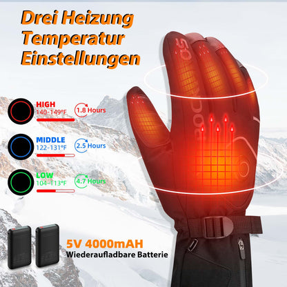 Winter Skihandschuhe Wiederaufladbare Beheizte Handschuhe Schwarz ROCKBROS