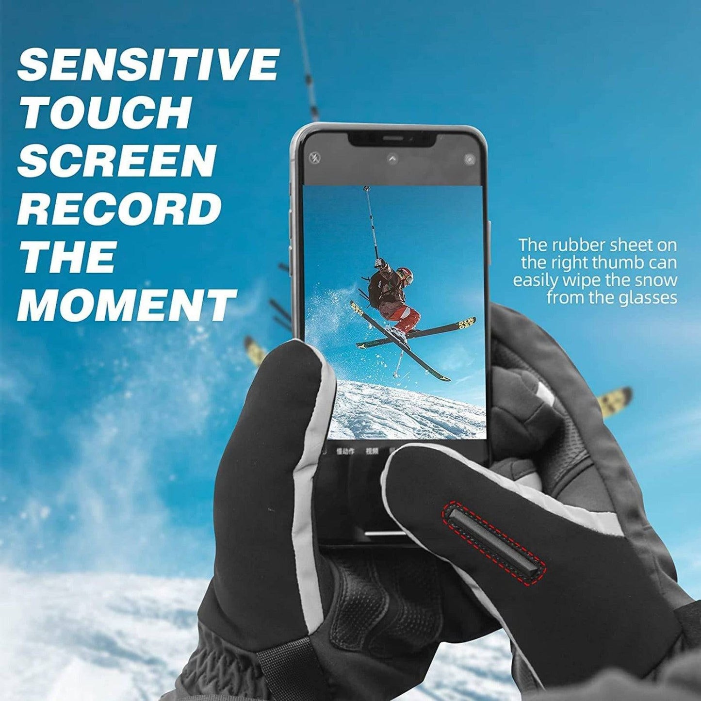 Winterhandschuhe Fahrradhandschuhe Herren Winddicht M-2XL ROCKBROS