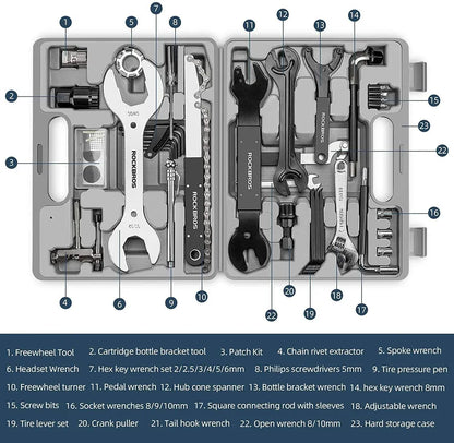 ROCKBROS Fahrrad Reparatur Multifunktionswerkzeug Werkzeugkoffer Set 44 in 1 -