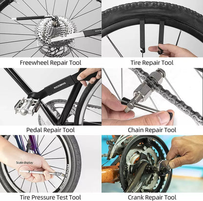 ROCKBROS Fahrrad Reparatur Multifunktionswerkzeug Werkzeugkoffer Set 44 in 1 -